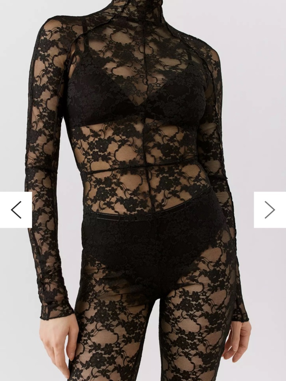 Urban Outfitters Black Lace Sheer Jumpsuit